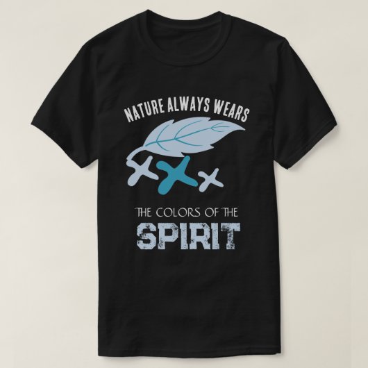 "自然はいつも精神の色をまとっている" 葉v4 tシャツ (デザイン正面)