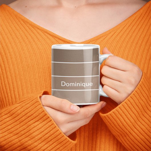 自然はっきりしたストライプ白のマグ縁ど コーヒーマグカップ