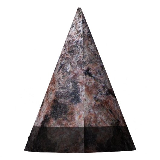 自然はピンクがかった石の地質学をあらゆる文字可能にします パーティーハット (裏面)