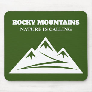 自然はロッキー山脈の屋外ハイキングを呼んでいる マウスパッド