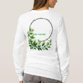 自然は地球上の生命の根幹である Tシャツ (裏面)