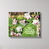 自然は急いでいない感動的引用文 キャンバスプリント (正面)