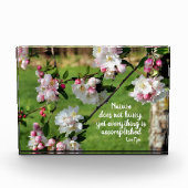 自然は急いでいない感動的引用文 フォトブロック (正面)