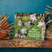 自然は急いでいない感動的引用文 フォトプラーク (側面)