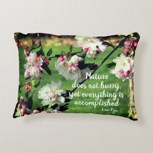 自然は急がない感動的引用文  アクセントクッション (裏面)