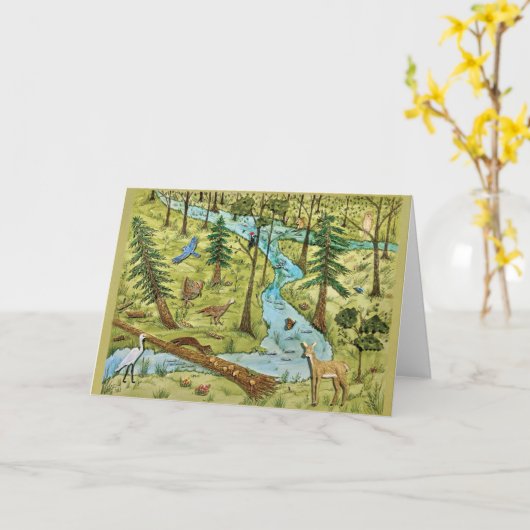 自然は折り畳まれたグリーティングカードを保存 カード (黄色い花)