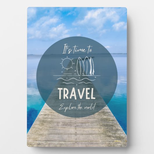 自然は旅行の引用文 フォトプラーク (正面)