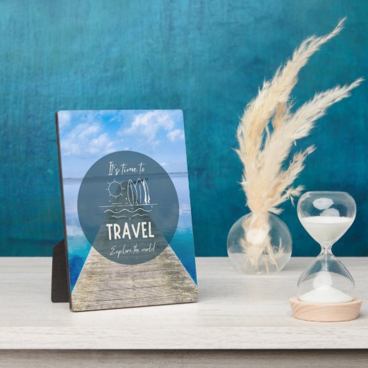 自然は旅行の引用文 フォトプラーク (側面)