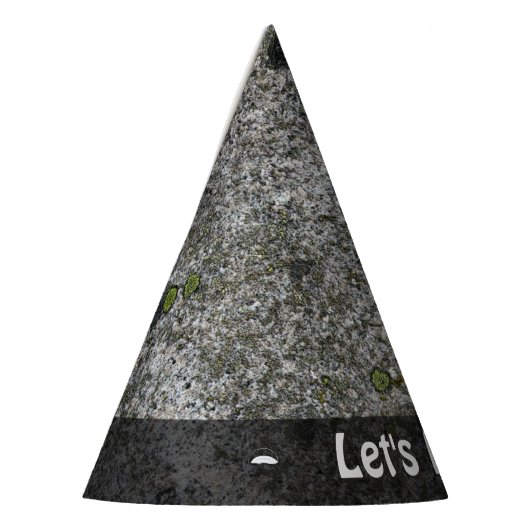 自然は石の地質学の灰色の花こう岩をあらゆる文字可能にします パーティーハット (左)