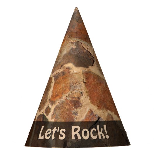 自然は石の地質学の石塀をあらゆる文字可能にします パーティーハット (正面)