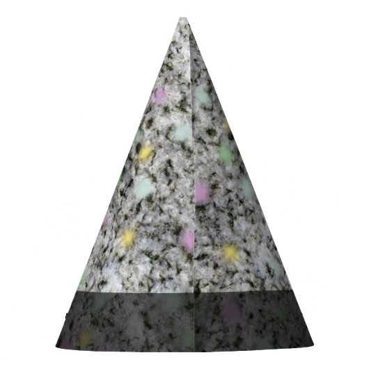 自然は石の地質学の花こう岩のパステルをあらゆる文字可能にします パーティーハット (裏面)