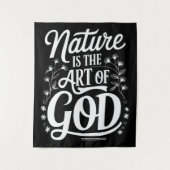 自然は神の芸術の感動的デザイン タペストリー (正面)