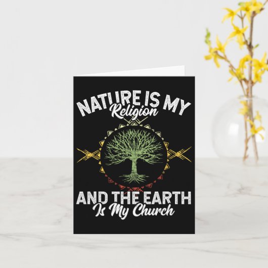 自然は私の宗教の地球は私の教会の先住民アム カード (黄色い花)