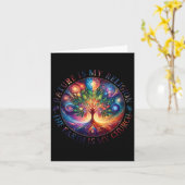 自然は私の宗教は地球は私の教会のマンダ カード (黄色い花)