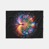 自然は私の宗教は地球は私の教会のマンダ フリースブランケット (正面(横))