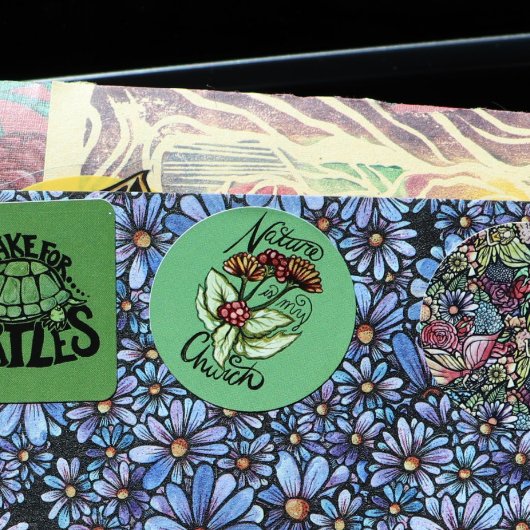 自然は私の異教の教会の緑の魔女ドルイド芸術 ラウンドシール