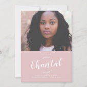 自然ほこりっぽいバラ卒業 招待状 (正面)