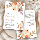自然ほこりっぽい桃のフローラが一つ結婚で 招待状