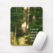 自然または森林引用文の歩行 マウスパッド (マウス)