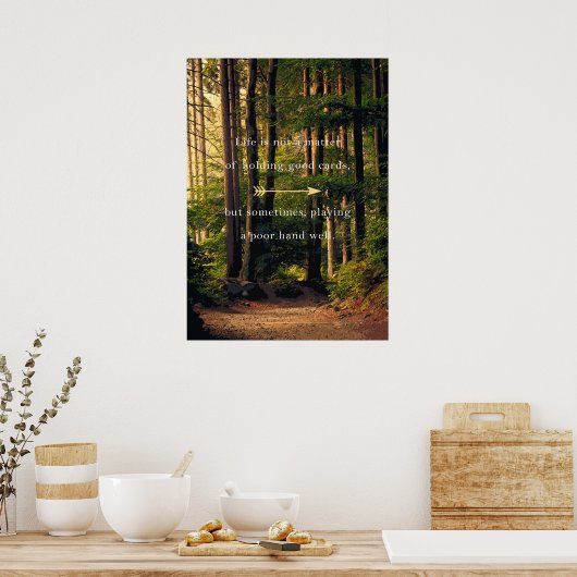 自然やる気を起こさせる引用文 – 知恵の言葉 ポスター (キッチン)