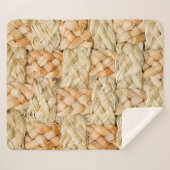 自然わら模様 シェルパブランケット (正面(横))