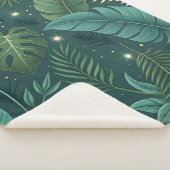 自然をインスパイアしたトロピカルリーフのシームレスパターン シェルパブランケット (3/4)