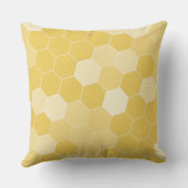 自然をインスパイアした黄色のハニカムパターン クッション (裏面)