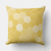 自然をインスパイアした黄色のハニカムパターン クッション (正面)