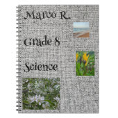 自然をテーマにしたカスタマイズ可能な学校のノートブック ノートブック (正面)