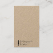 自然をテーマにしたクラフトイヤリングカード 名刺 (裏面)