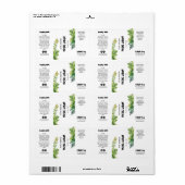 自然をテーマにしたスポイトボトルラベル ラベル (フルシート)