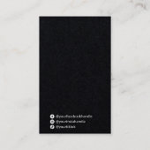 自然をテーマにしたブラックイヤリングカード 名刺 (裏面)