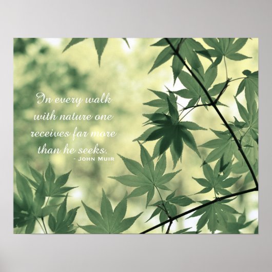 自然をテーマにした名言 ポスター (正面)