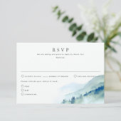 自然をテーマにした結婚式のRSVPカード 出欠カード (スタンド正面)