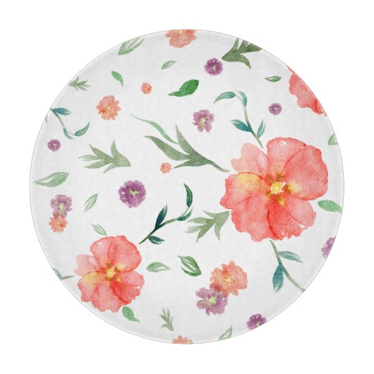 自然をテーマにした花切り盤 – 贈り物 カッティングボード (正面)