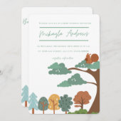 自然をテーマにした赤ちゃんシャワーの招待状 招待状 (正面/裏面)