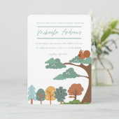 自然をテーマにした赤ちゃんシャワーの招待状 招待状 (スタンド正面)
