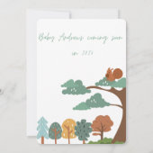 自然をテーマにした赤ちゃんシャワーの招待状 招待状 (裏面)