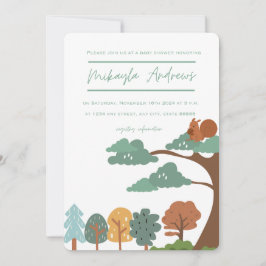 自然をテーマにした赤ちゃんシャワーの招待状 招待状