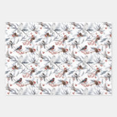 自然をテーマにした野生動物のクリスマス ラッピングペーパーシート (正面3)