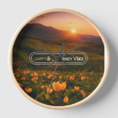 自然を受け入れる時は心を輝かせなさい 壁時計 (正面)