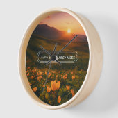 自然を受け入れる時は心を輝かせなさい 壁時計 (傾斜)