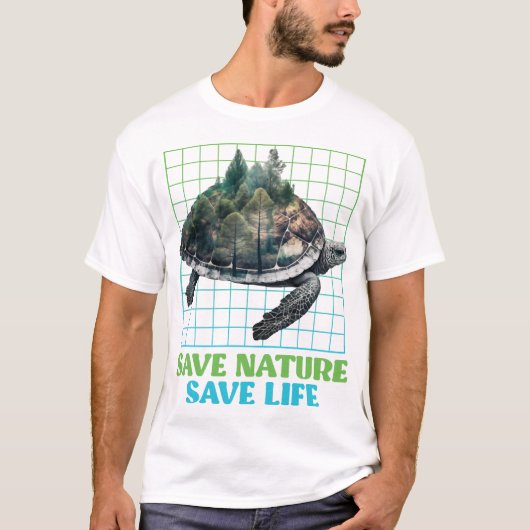 自然を守ろう 保護された種 環境 コピー Tシャツ (正面)