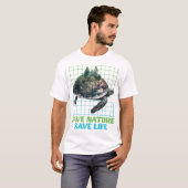 自然を守ろう 保護された種 環境 コピー Tシャツ (正面フル)