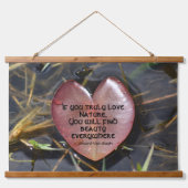 自然を心から愛する人へ クオア フローティング ハート 吊り下げ型タペストリー (正面)