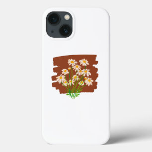 自然を愛するシンプルなデザイン 田舎風の花模様 iPhone 13ケース