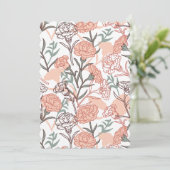 自然を感じる花柄：カーネーションの花模様 シーズンカード (スタンド正面)