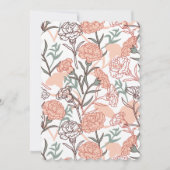自然を感じる花柄：カーネーションの花模様 シーズンカード (正面)