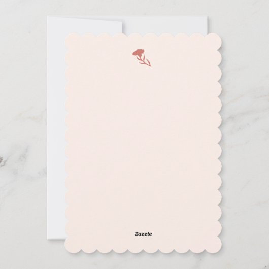 自然を感じる花柄：カーネーションの花模様 シーズンカード (裏面)