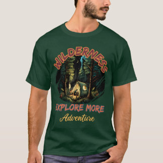 自然を探索する冒険キャンプ仲間 Tシャツ